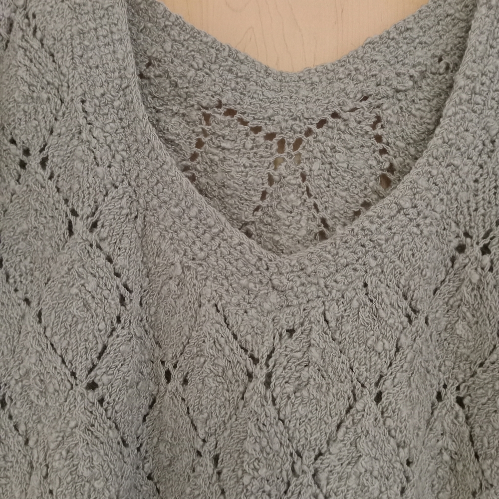 Elegant Hand Knit Sage Green Women's Sweater